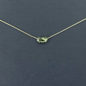 Kendra Scott | Goldtone and Olive Stone Necklace